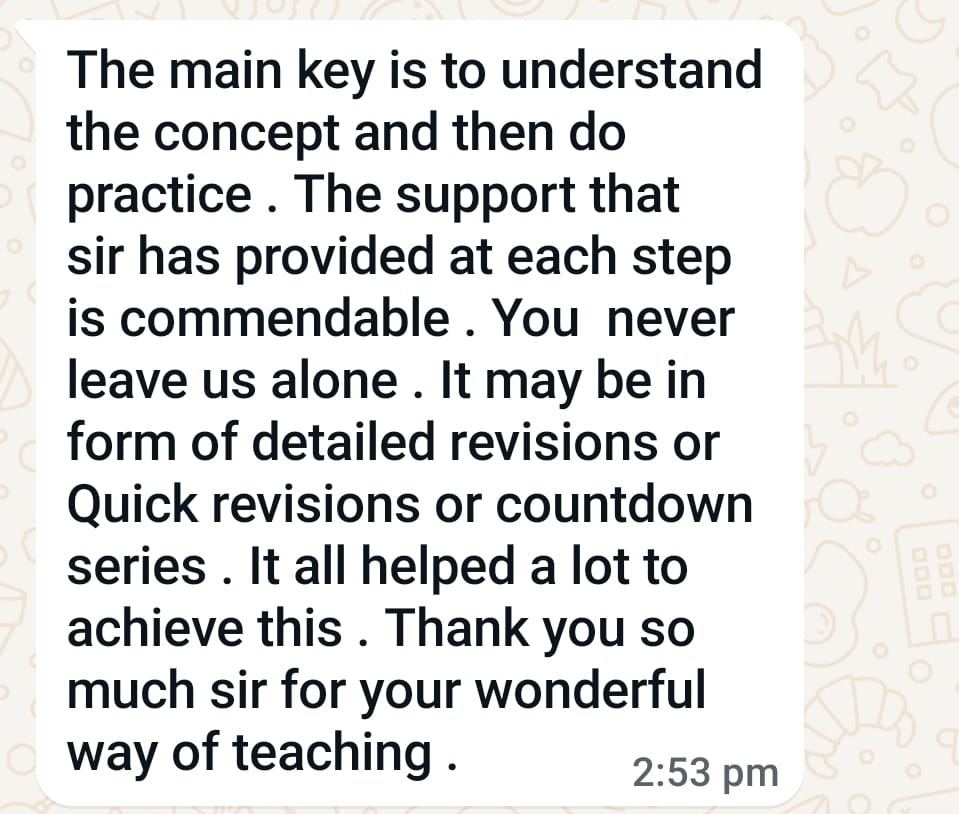 Student message