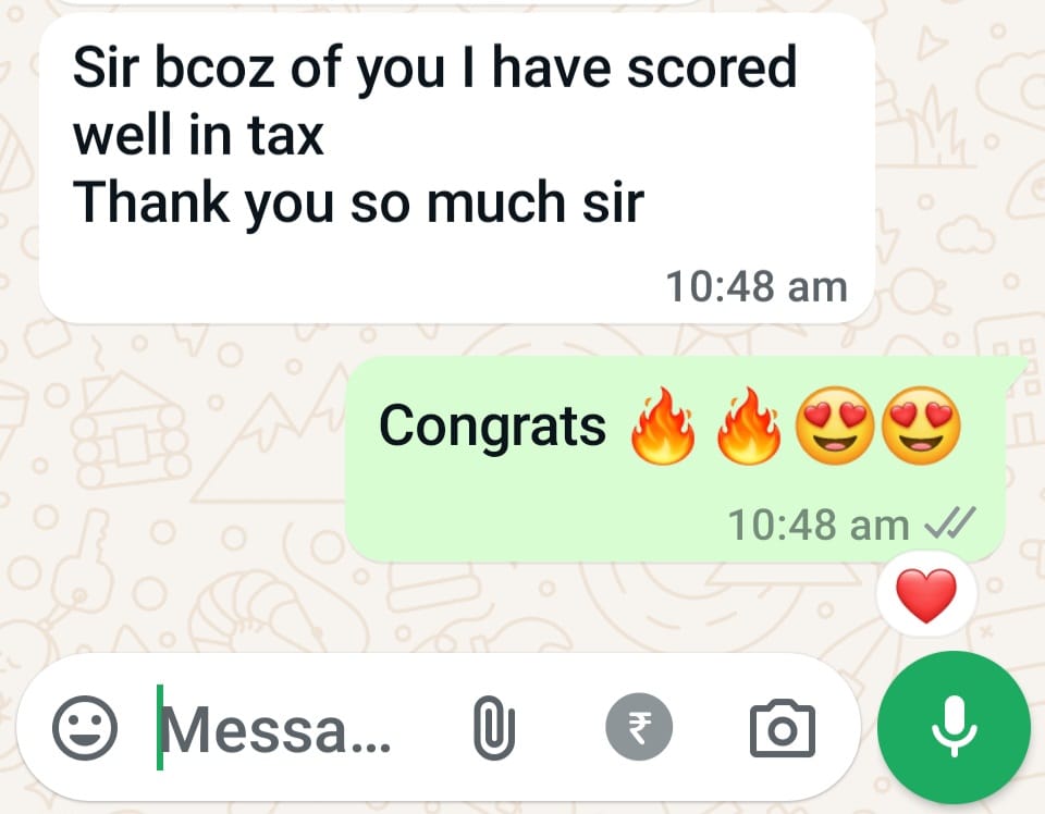 Student message
