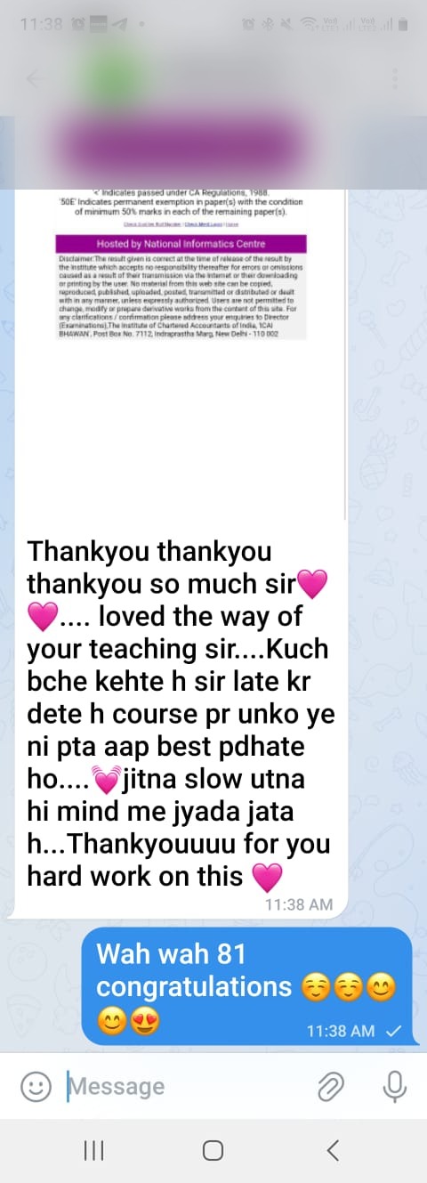 Student message