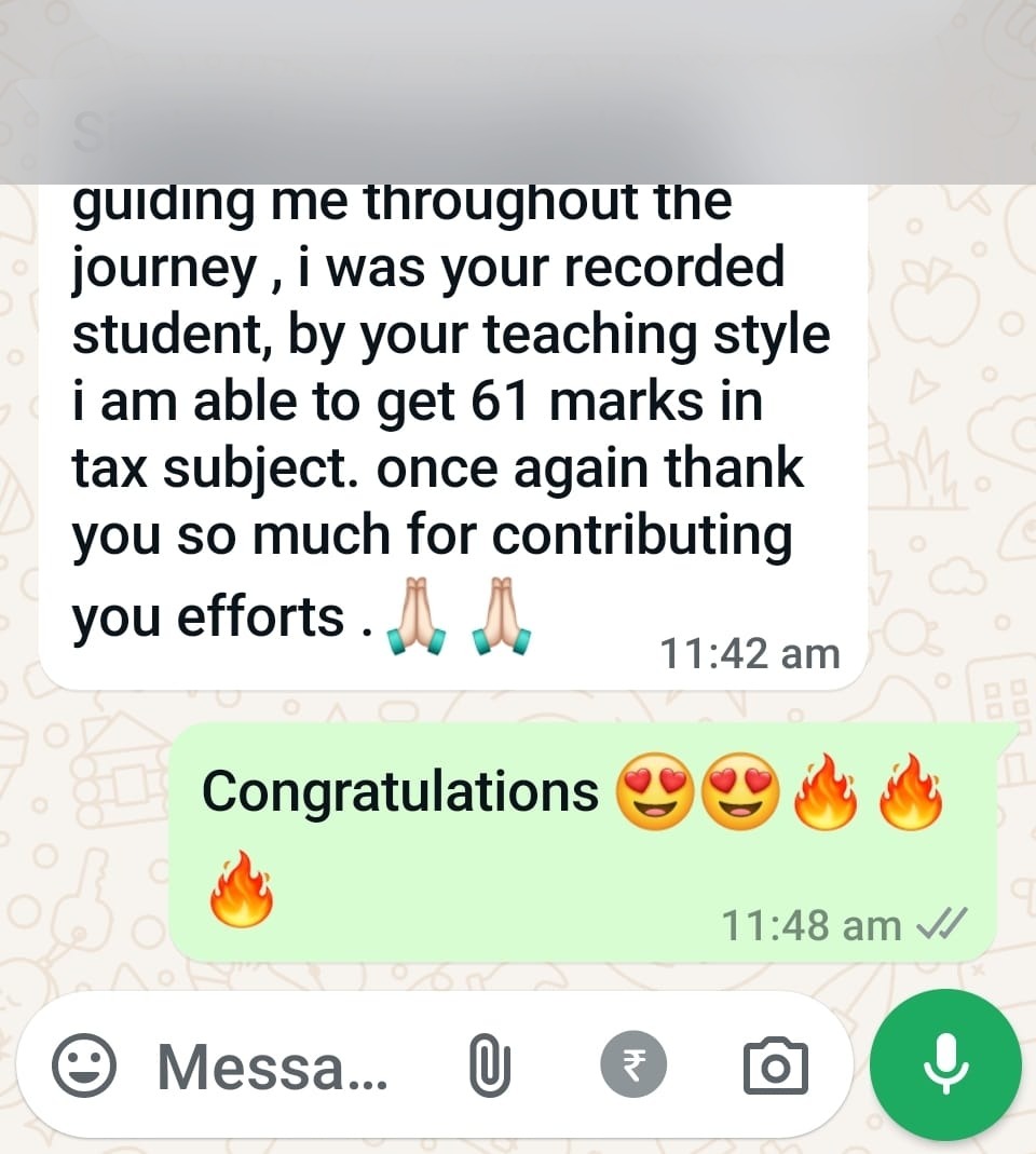 Student message
