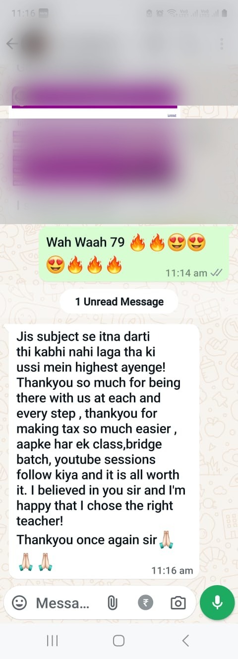 Student message