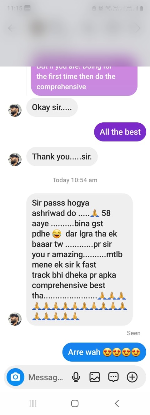 Student message
