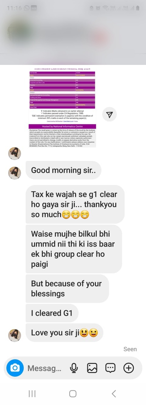 Student message
