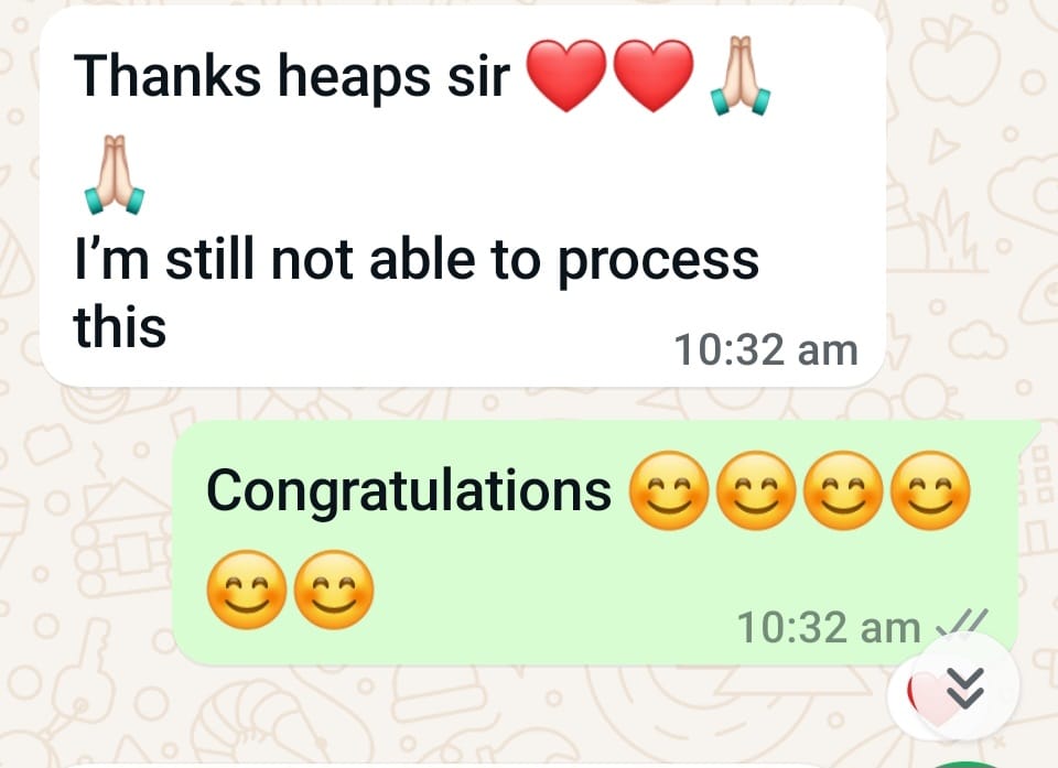 Student message