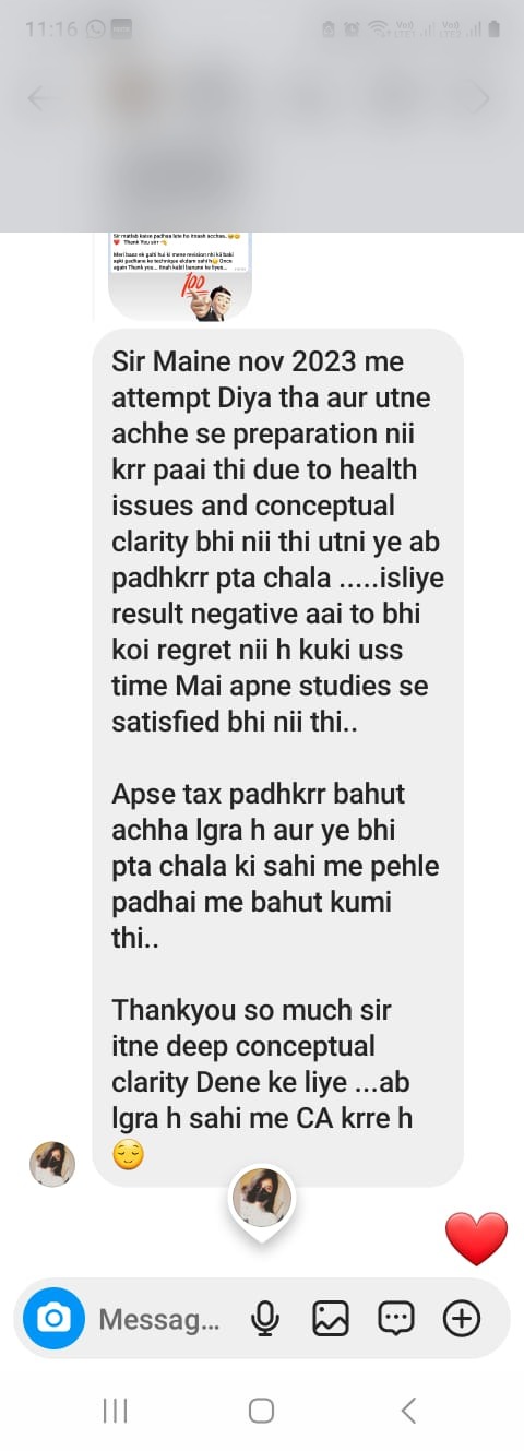 Student message