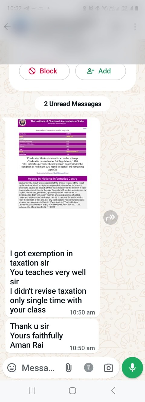 Student message