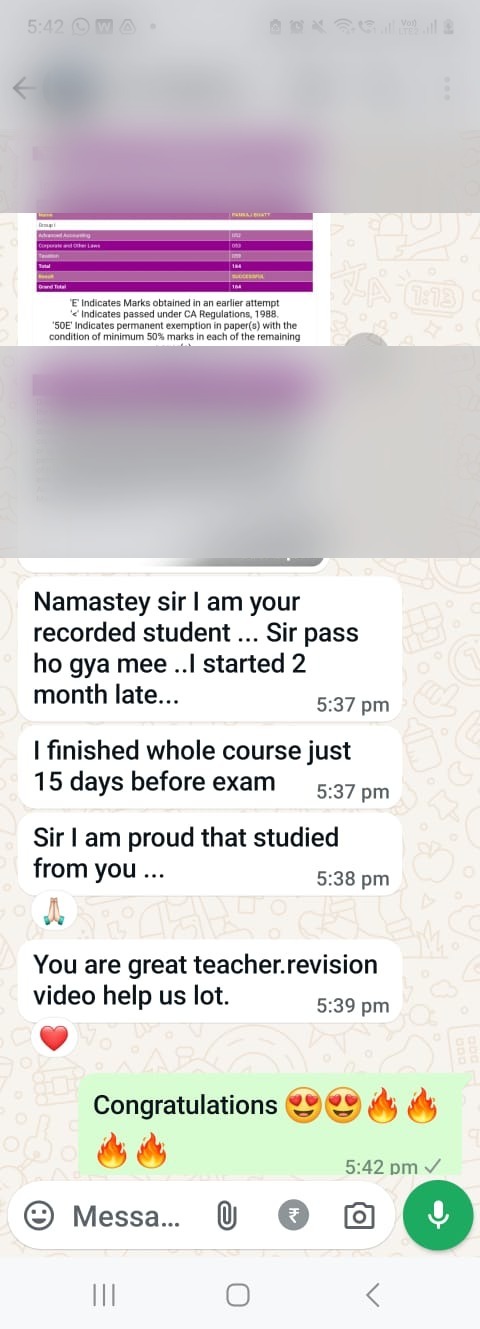 Student message