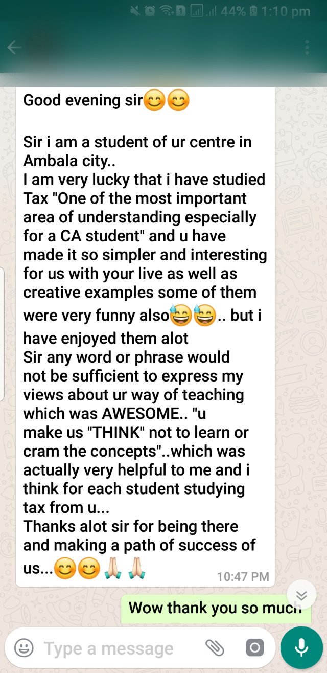 Student message