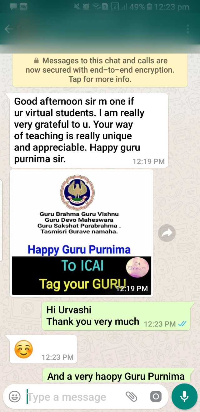 Student message