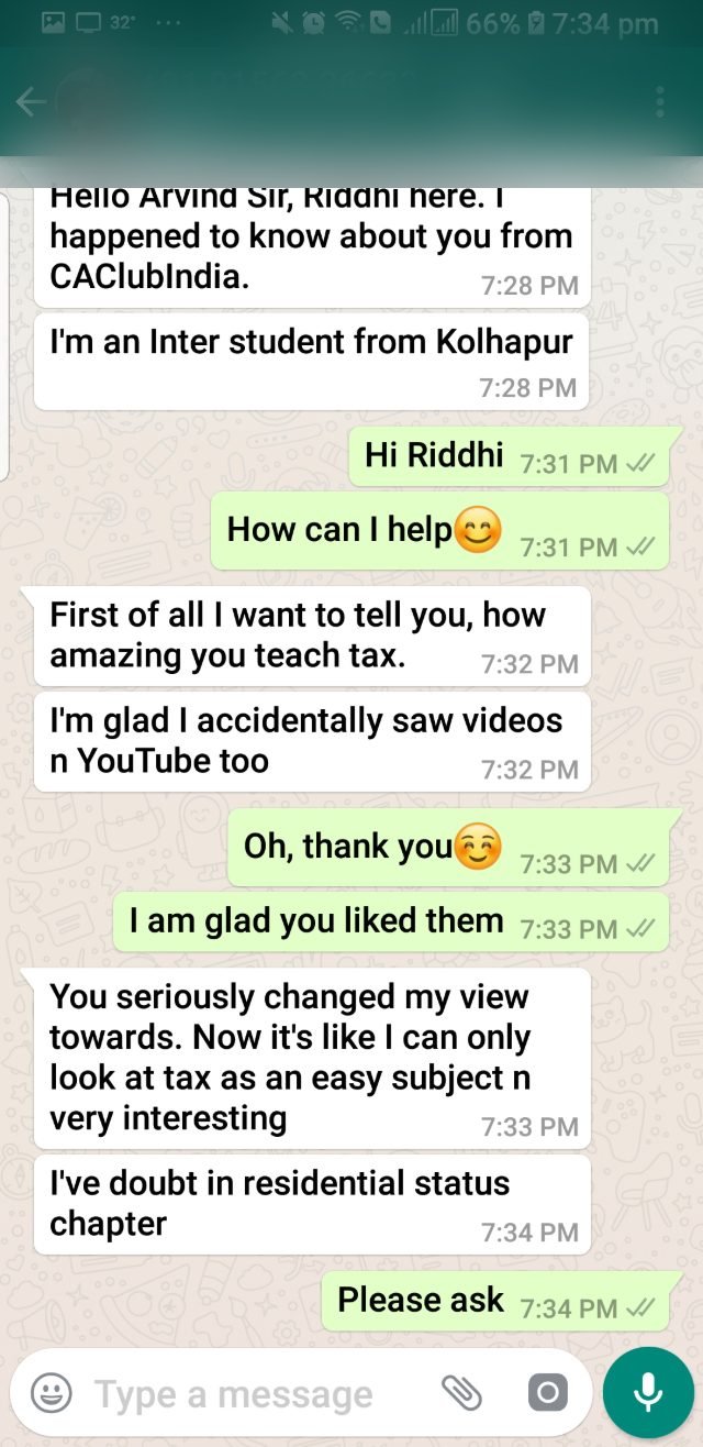 Student message