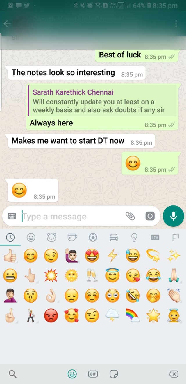 Student message