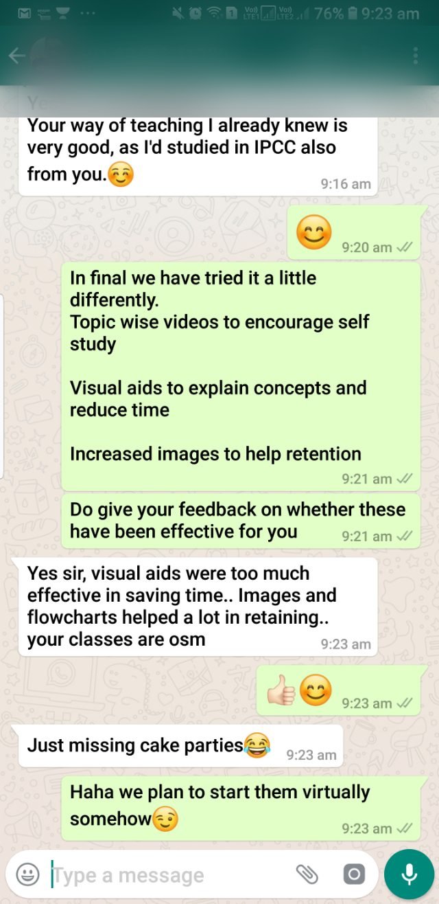 Student message
