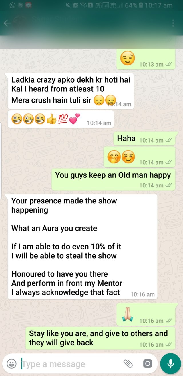 Student message