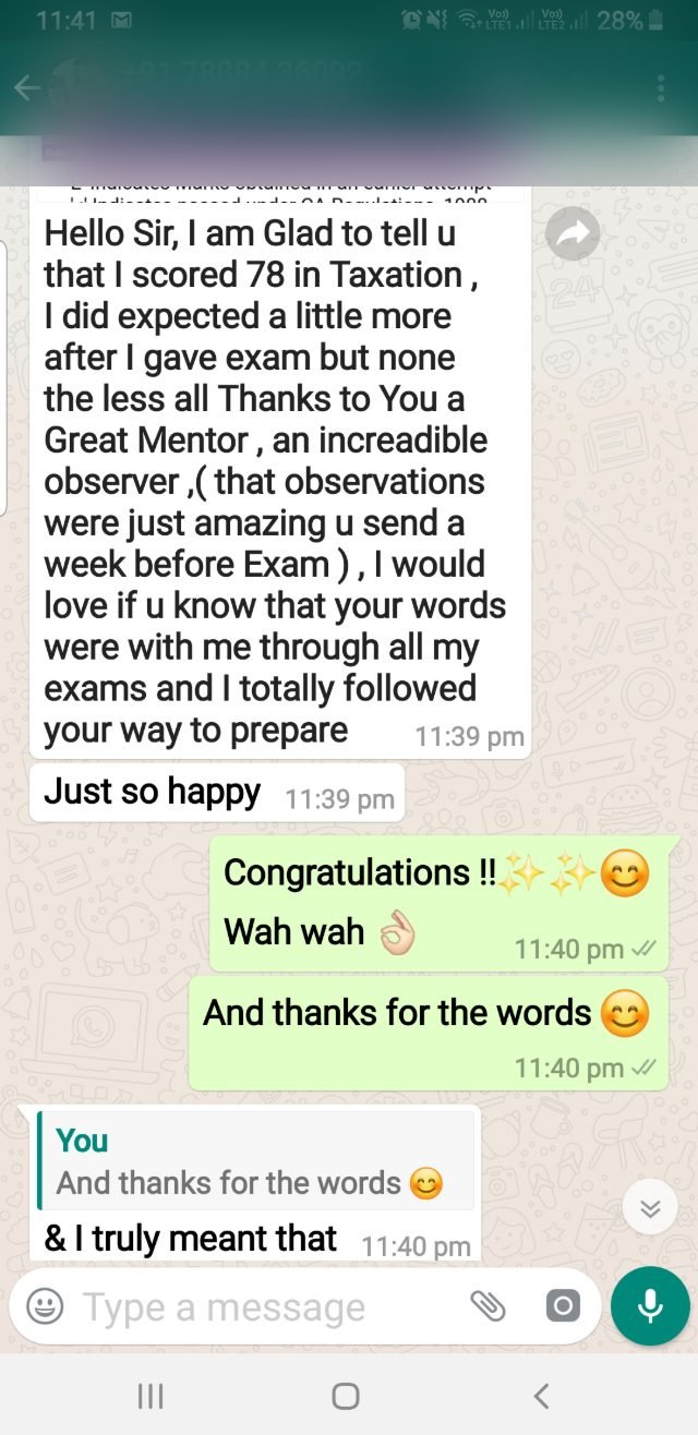 Student message