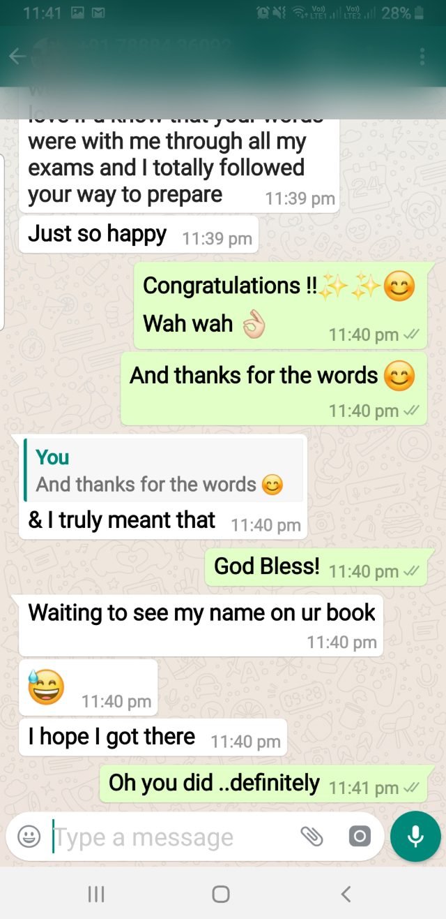 Student message