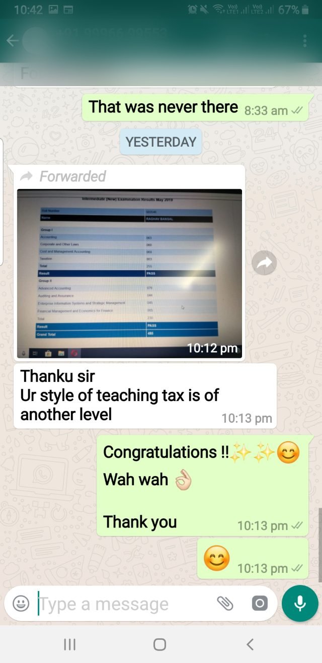 Student message