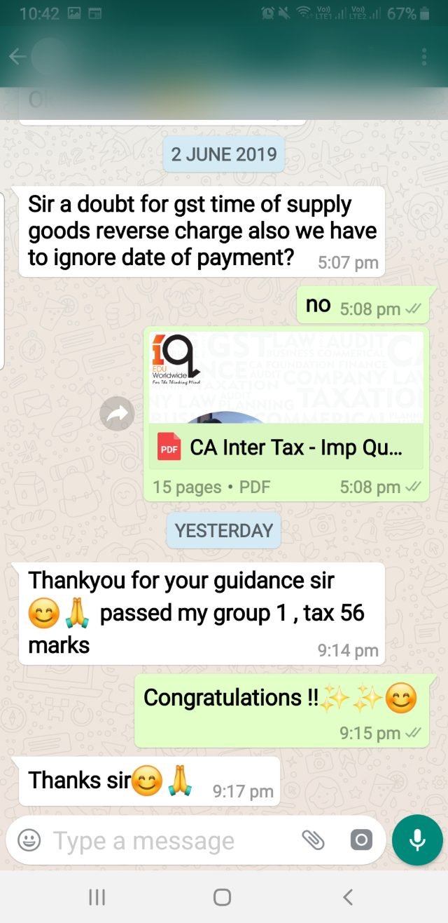 Student message