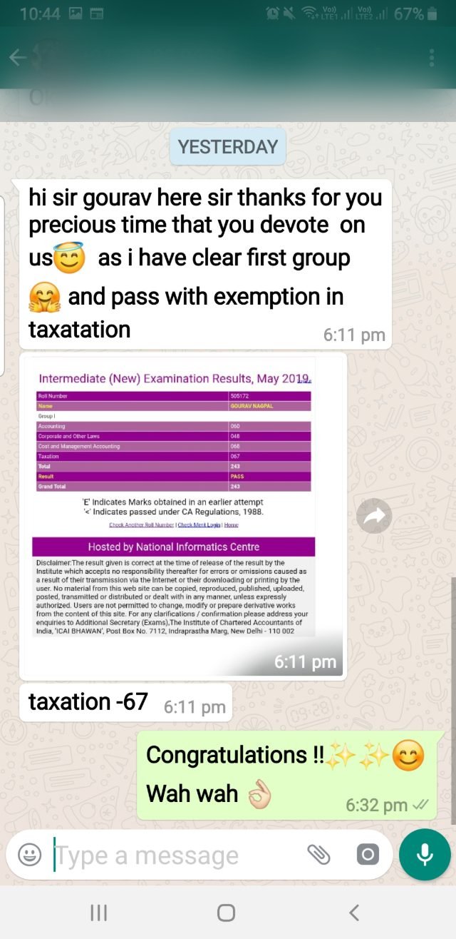 Student message