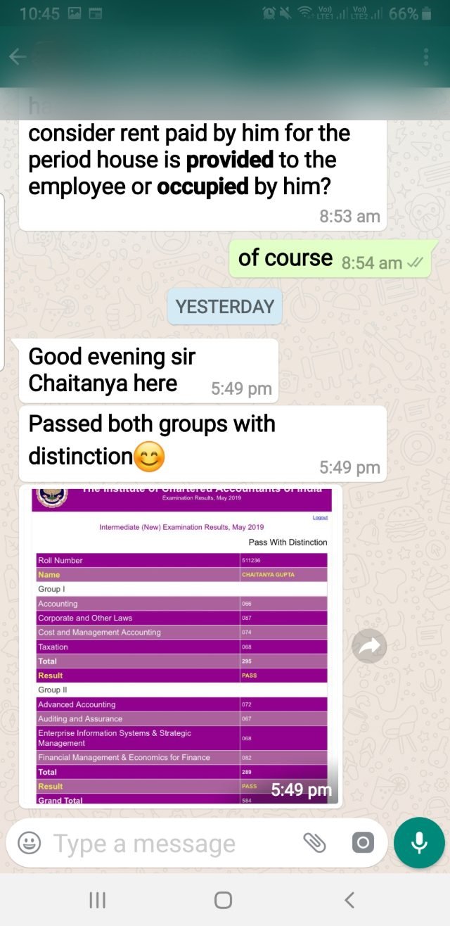 Student message