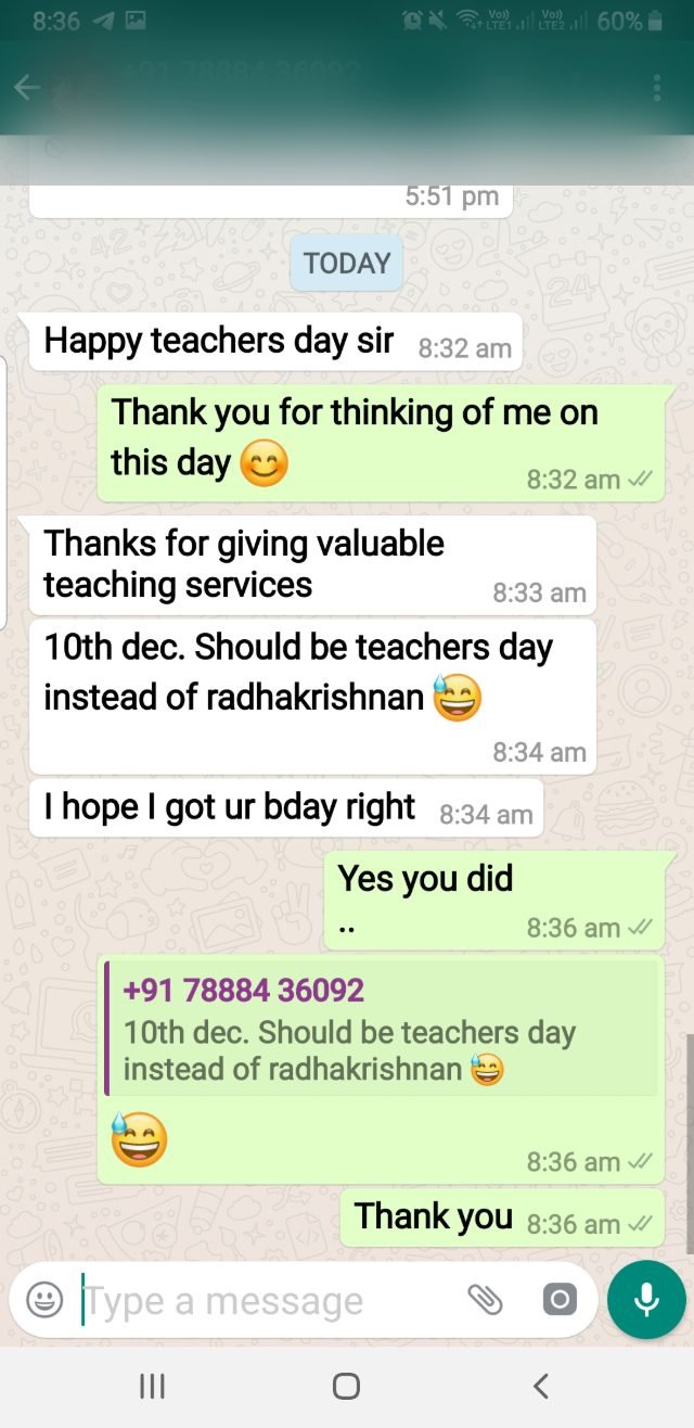 Student message