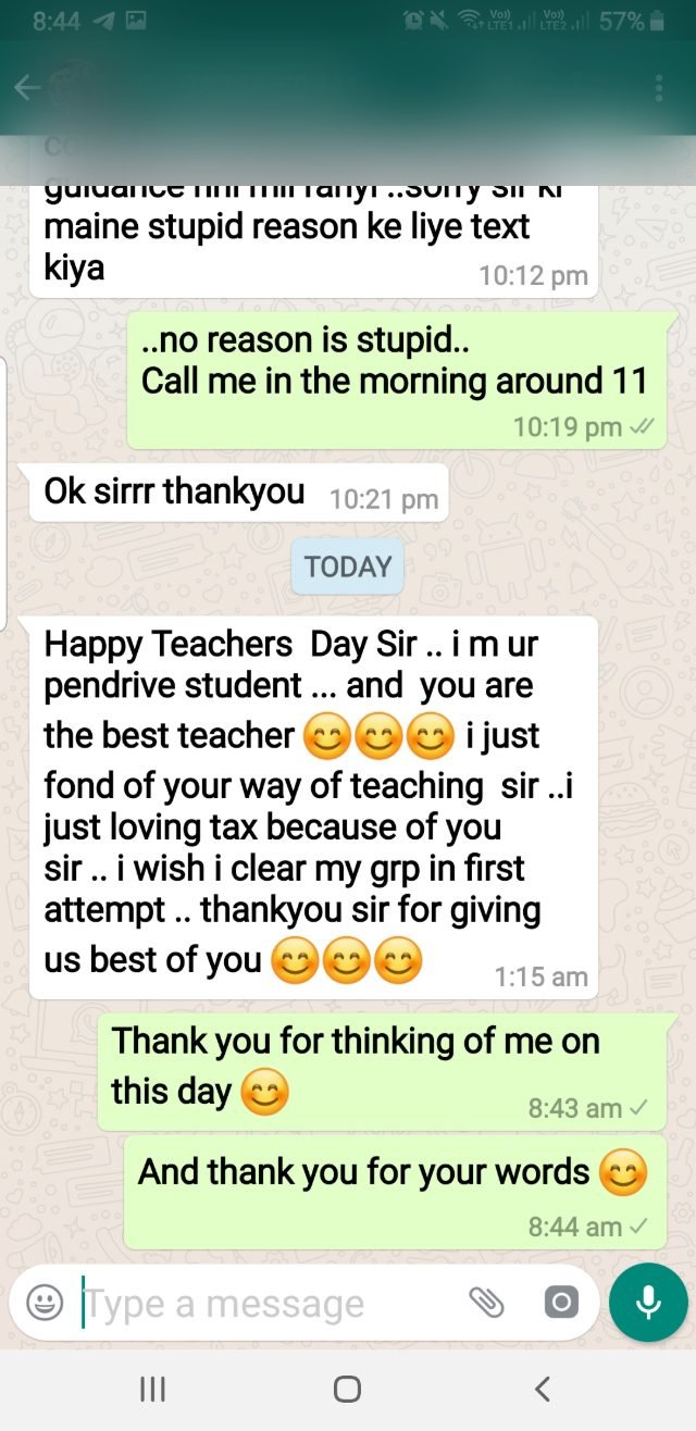 Student message