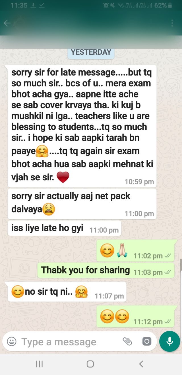 Student message