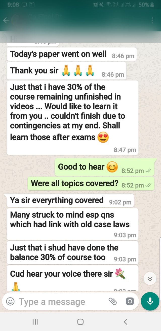 Student message