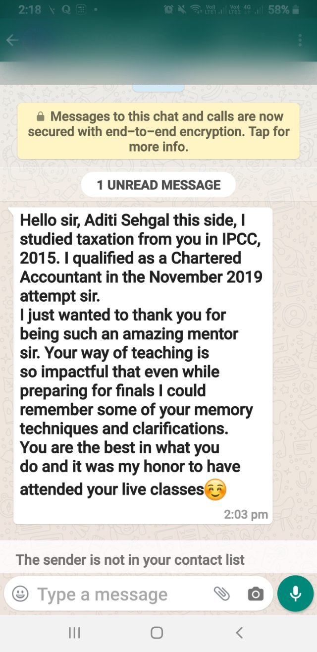 Student message