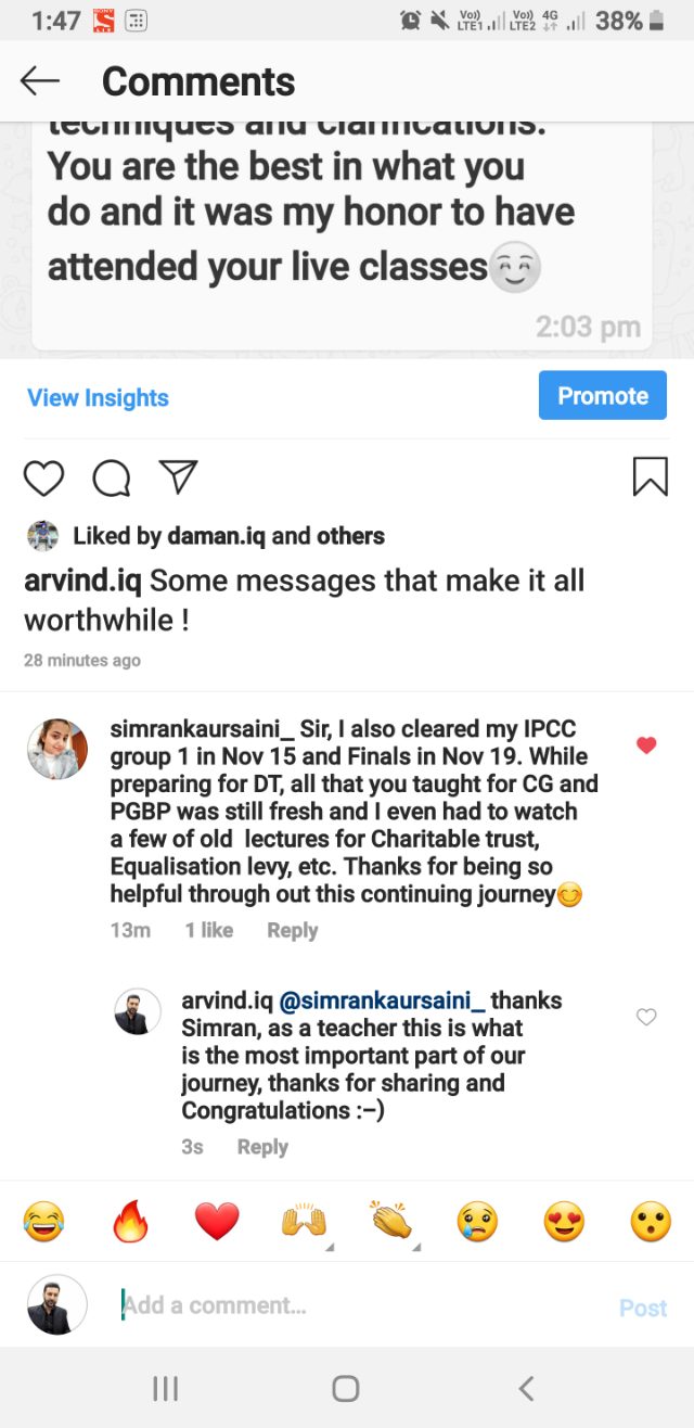 Student message