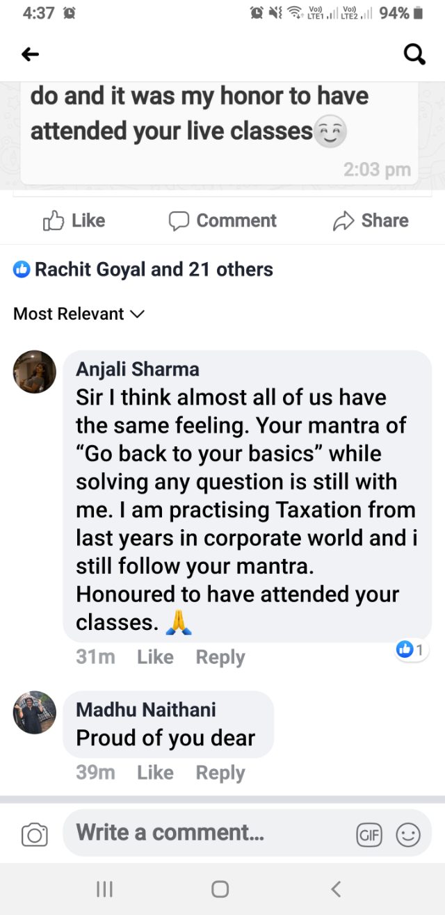 Student message