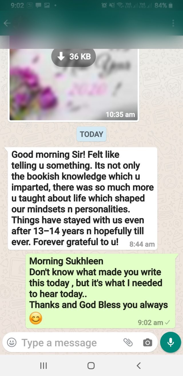 Student message