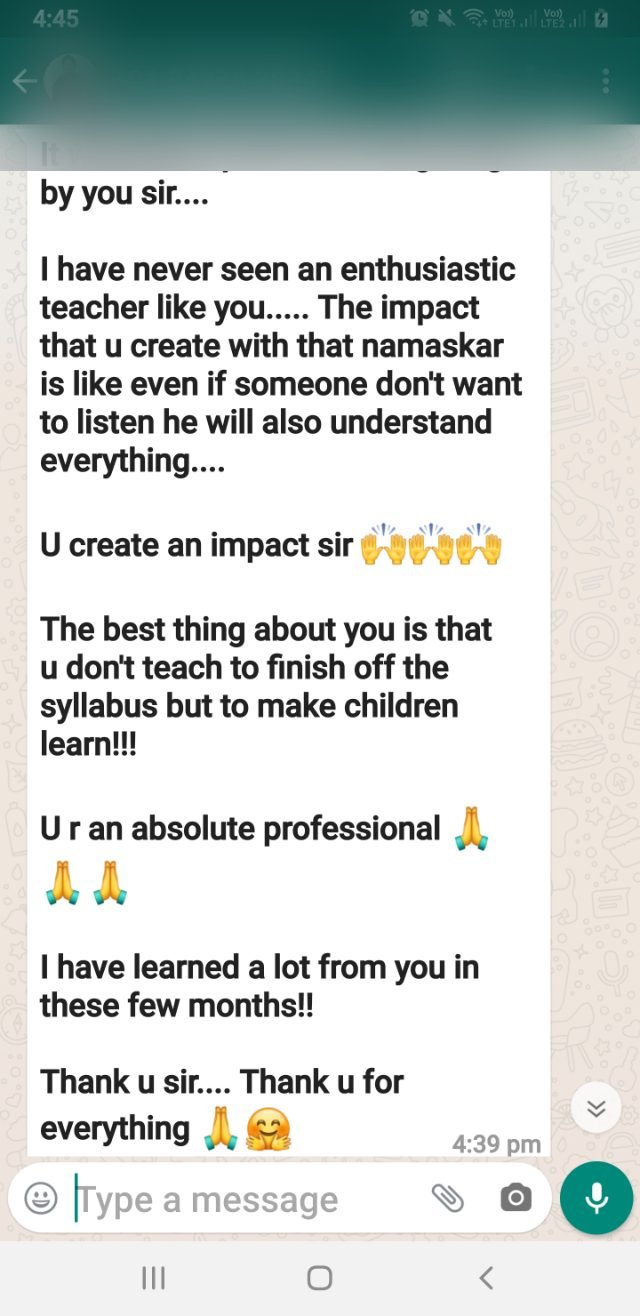Student message