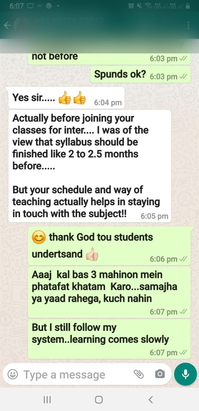Student message