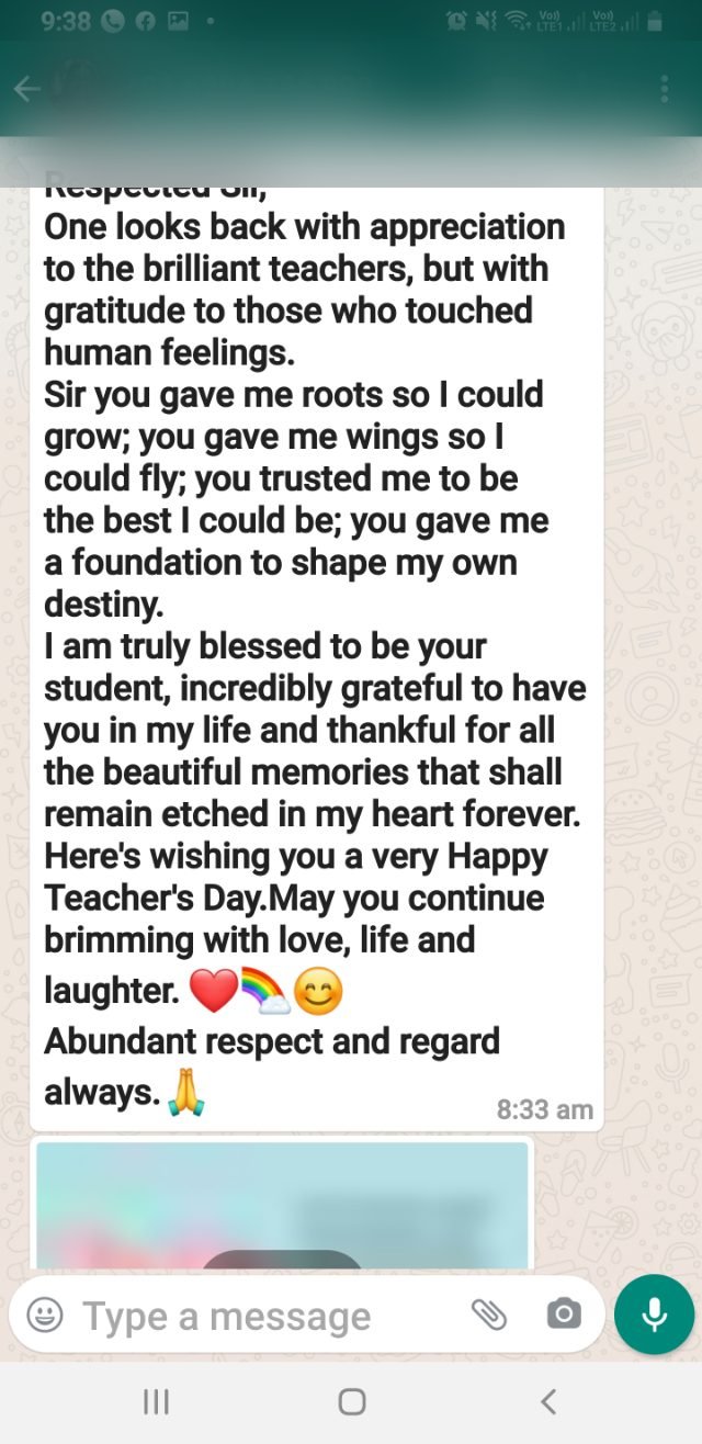 Student message