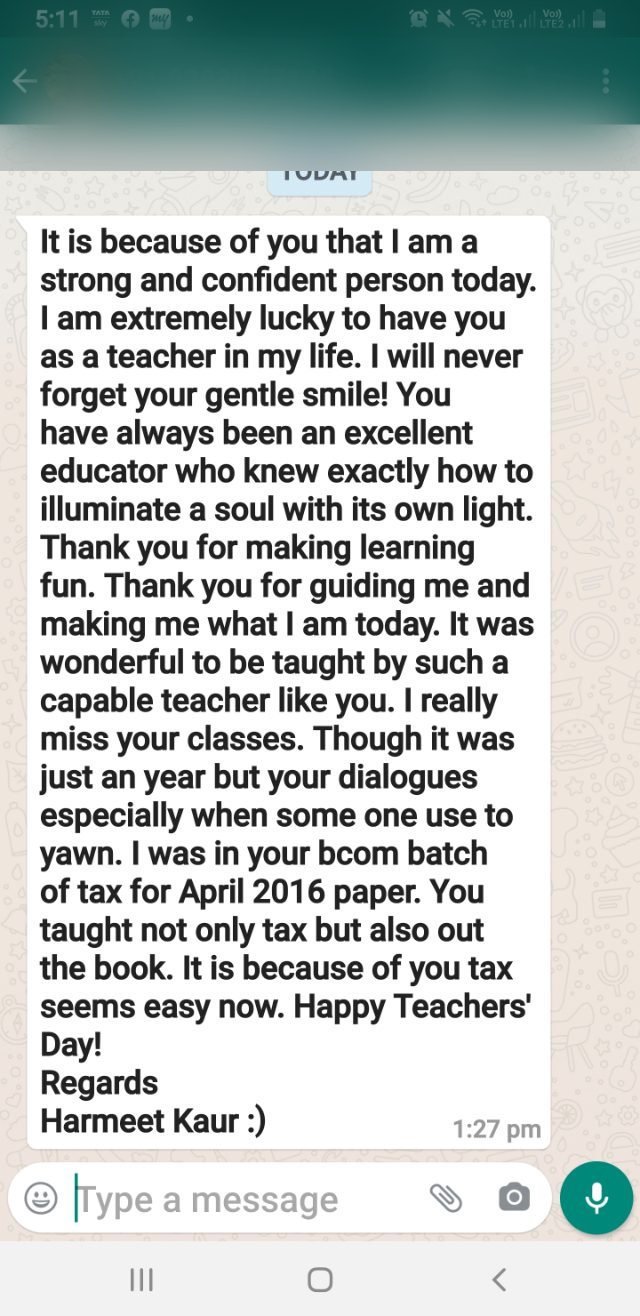 Student message