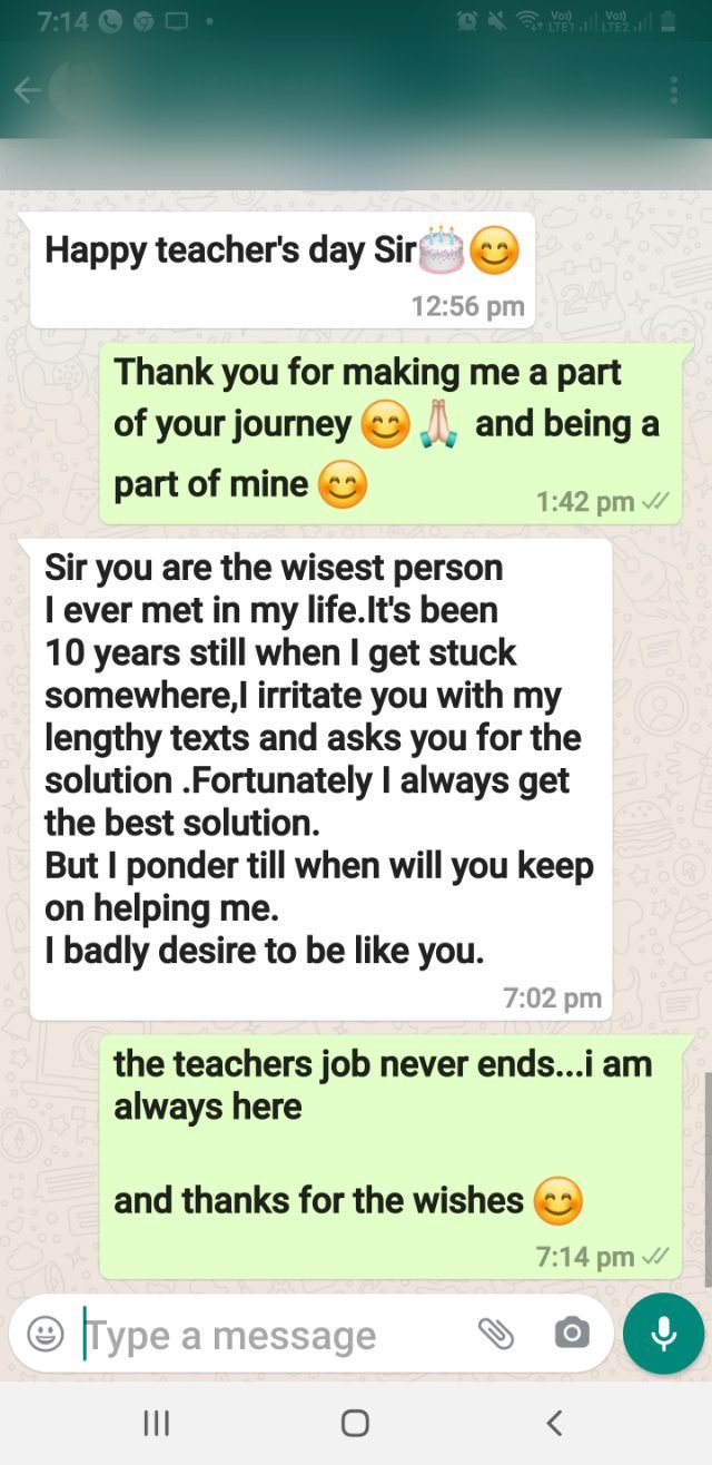 Student message