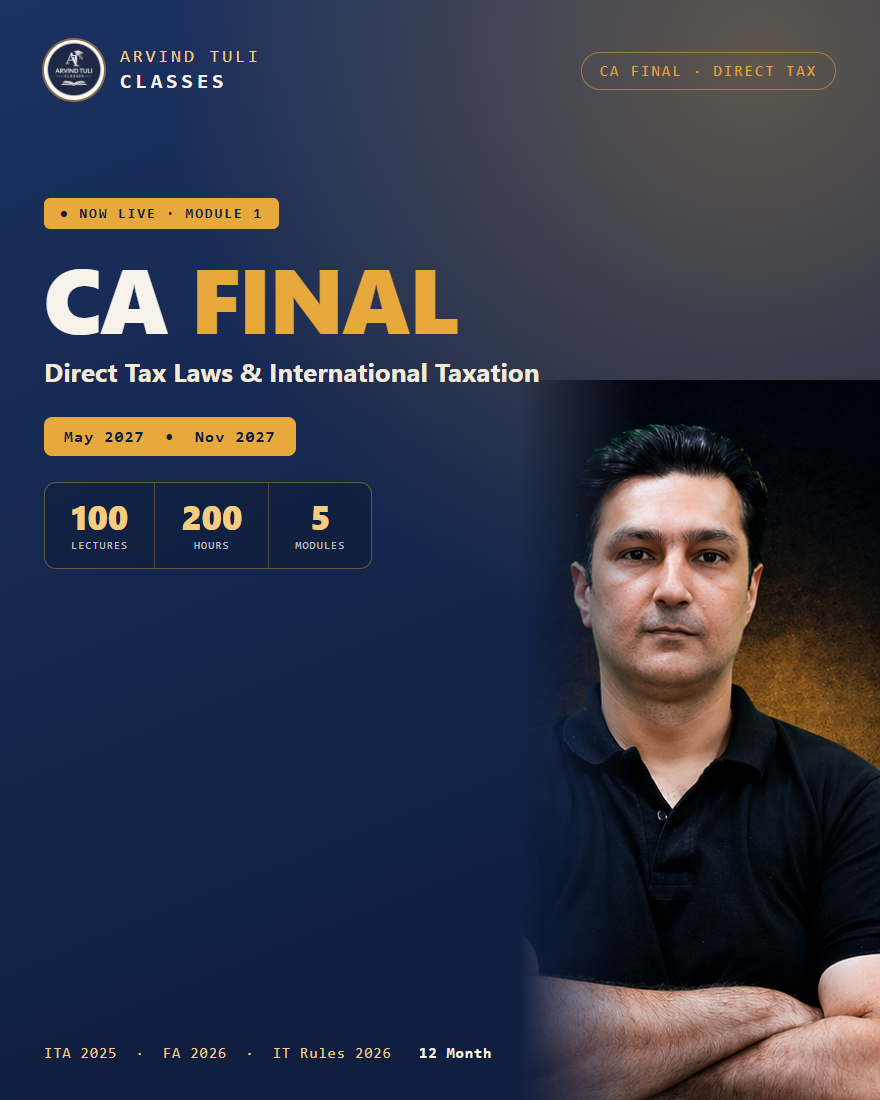 CA Final May / Nov 27 — Classes · 12-month